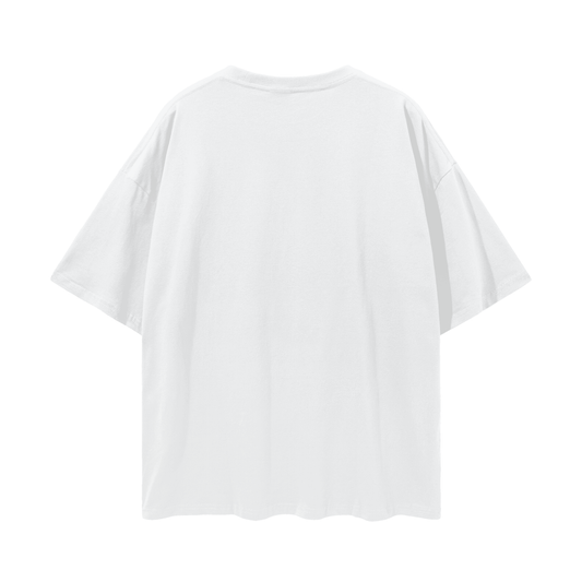 ID? Drop Shoulder Tee- WHITE