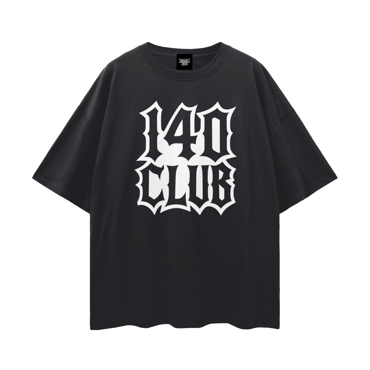 140 Club Drop Shoulder Tee- BLACK